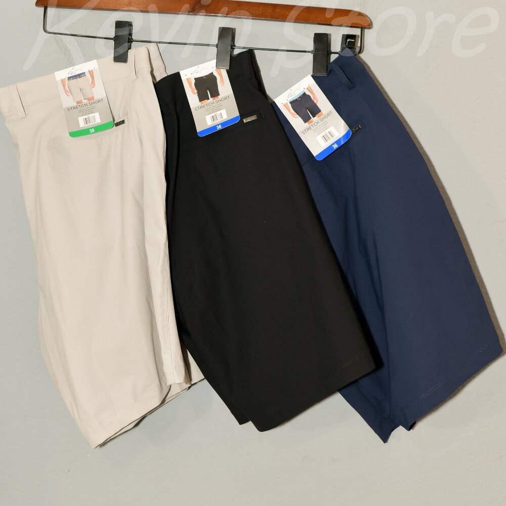 3 pairs Greg Norman Men's Stretch Shorts . price is for 3